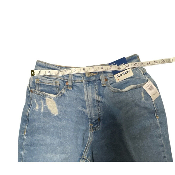 Old Navy Curvy O.G. Straight Ankle Jeans Size 4 High Rise Secret Smooth Pockets - Picture 6 of 10